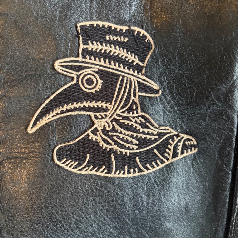 Vintage Biker's Leather Accessories Plague Doctor Vest Goth Grunge Biker Size 40 - Picture 2 of 11